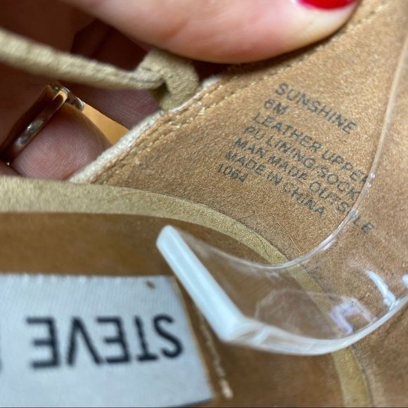 Steve Madden Sunshine Pointed Toe Nude Suede Lace-Up Ballet d’Orsay Flats 6 - Picture 9 of 13